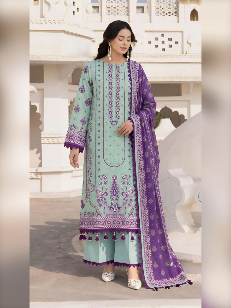 Mint Royale – 3 Pcs Unstitched Printed Lawn Suit with Dobby Dupatta